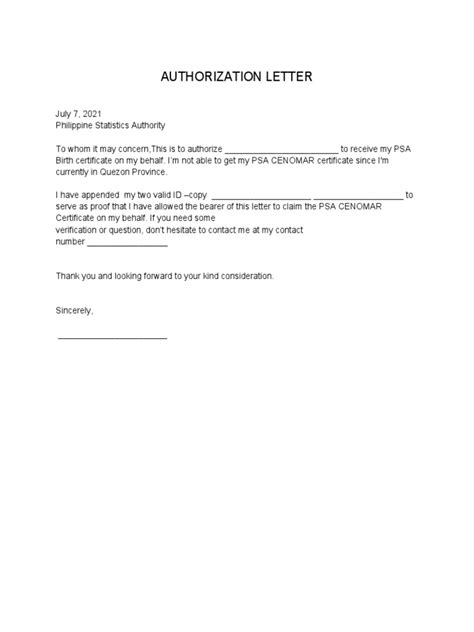 cenomar sample authorization letter to get cenomar|Sample Of Authorization Letter For Cenomar .